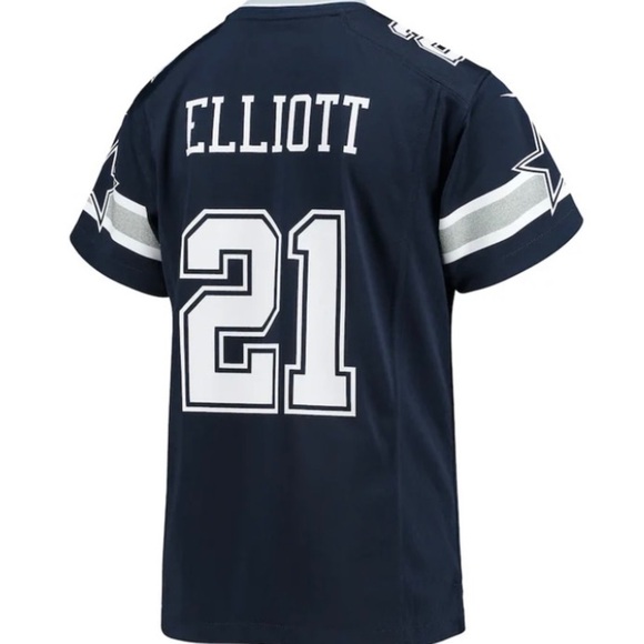 Dallas Cowboys Jersey Ezekiel Elliot EUC youth Large boys L NFL football​ - Picture 3 of 10